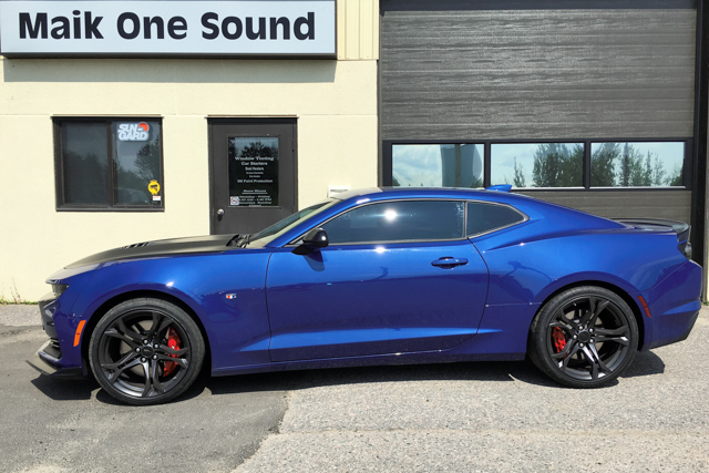 2019 Chevrolet Camero with professional window tint in North Bay